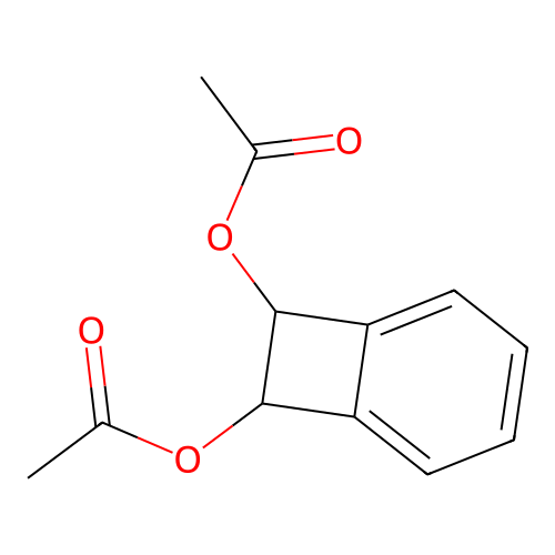 Bicyclo[4.2.0]octa-1,3,5-triene-7,8-diyl diacetate structure