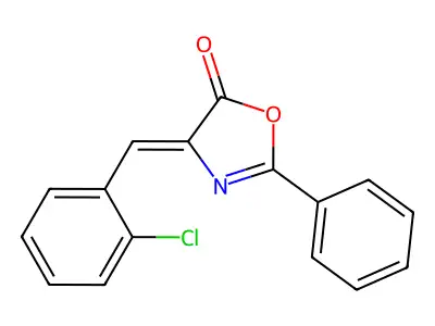 4-[(2-Chlorophenyl)methylidene]-2-phenyl-1,3-oxazol-5-one structure
