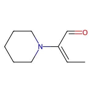 (E)-alpha-Ethylidenepiperidine-1-acetaldehyde structure