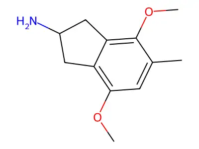 2-Amino-4,7-dimethoxy-5-methylindan structure