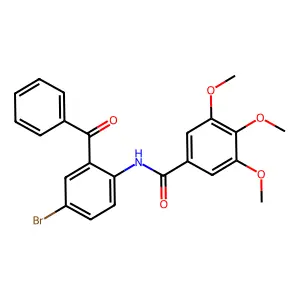 N-(2-benzoyl-4-bromophenyl)-3,4,5-trimethoxybenzamide structure