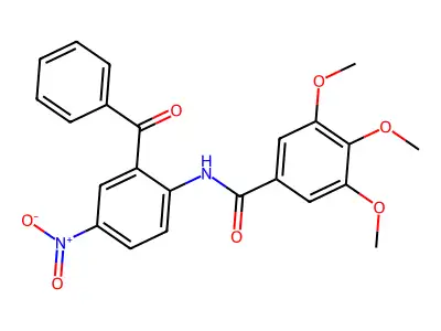 N-(2-benzoyl-4-nitrophenyl)-3,4,5-trimethoxybenzamide structure
