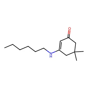 3-(Hexylamino)-5,5-dimethylcyclohex-2-en-1-one structure
