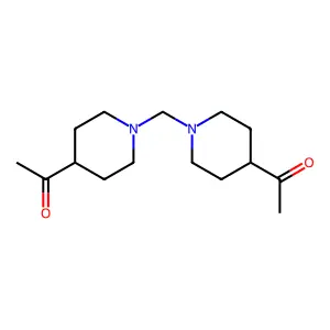 1,1'-[Methylenedi(piperidine-1,4-diyl)]di(ethan-1-one) structure