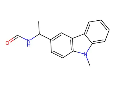 Formamide, N-(1-(9-methyl-9H-carbazol-3-yl)ethyl)- structure