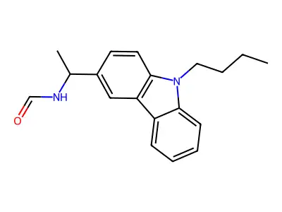 Formamide, N-(1-(9-butyl-9H-carbazol-3-yl)ethyl)- structure