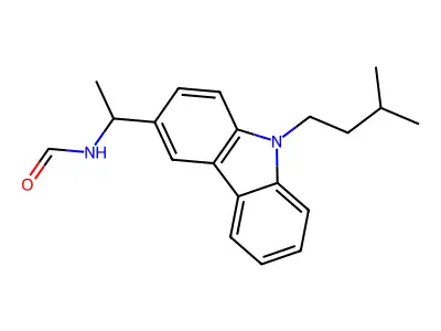 Formamide, N-(1-(9-(3-methylbutyl)-9H-carbazol-3-yl)ethyl)- structure