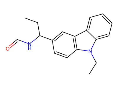 Formamide, N-(1-(9-ethyl-9H-carbazol-3-yl)propyl)- structure
