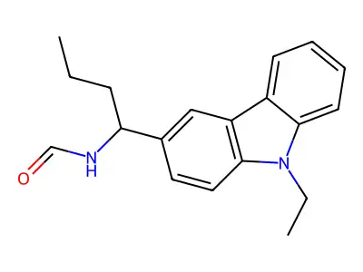 Formamide, N-(1-(9-ethyl-9H-carbazol-3-yl)butyl)- structure