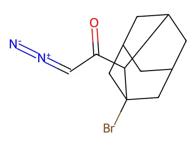 Ketone, 3-bromo-1-adamantyl diazomethyl structure