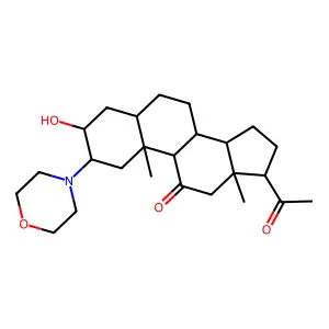 3-Hydroxy-2-(morpholin-4-yl)pregnane-11,20-dione structure