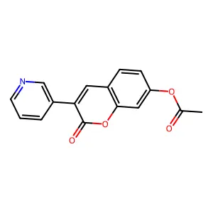 7-(Acetyloxy)-3-(3-pyridinyl)-2H-1-benzopyran-2-one structure