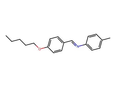 N-(4-methylphenyl)-1-(4-pentoxyphenyl)methanimine structure