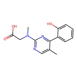 2-[[4-(2-Hydroxyphenyl)-5-methylpyrimidin-2-yl]-methylamino]acetic acid structure