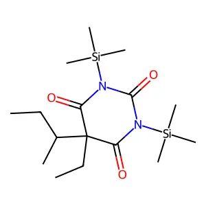 Butabarbital, 2TMS derivative structure