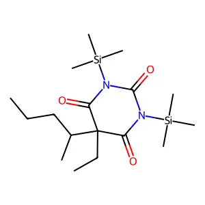 Pentobarbital, 2TMS derivative structure