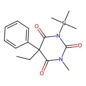 5-Ethyl-1-methyl-5-phenyl-3-(trimethylsilyl)-2,4,6(1H,3H,5H)-pyrimidinetrione structure