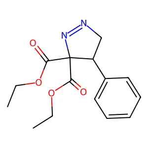 Diethyl 4-phenyl-4,5-dihydro-3H-pyrazole-3,3-dicarboxylate structure