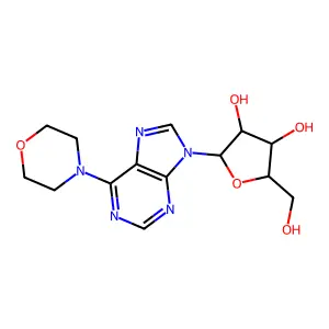 2-(Hydroxymethyl)-5-(6-morpholin-4-ylpurin-9-yl)oxolane-3,4-diol structure