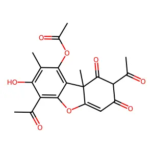Usnic acid monoacetate structure