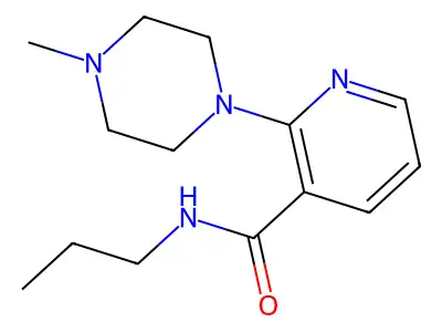 3-Pyridinecarboxamide, 2-(4-methyl-1-piperazinyl)-N-propyl- structure