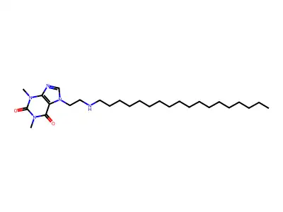 Theophylline, 7-(2-(octadecylamino)ethyl)- structure
