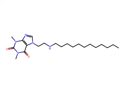 Theophylline, 7-(2-(dodecylamino)ethyl)- structure