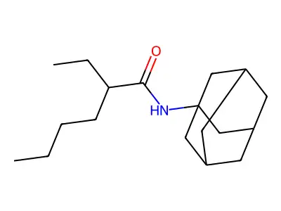 N-(1-adamantyl)-2-ethylhexanamide structure