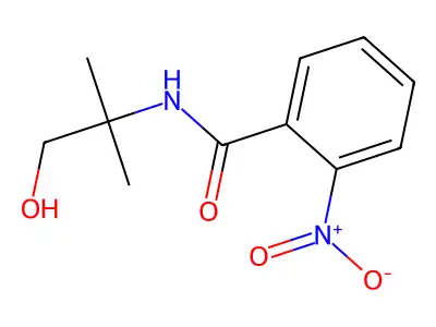 N-(2-hydroxy-1,1-dimethylethyl)-2-nitrobenzamide structure
