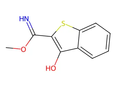 Benzo(b)thiophene-2-carboximidic acid, 3-hydroxy-, methyl ester structure