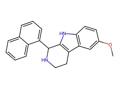6-methoxy-1-(naphthalen-1-yl)-1H,2H,3H,4H,9H-pyrido[3,4-b]indole structure