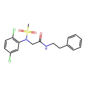 N~2~-(2,5-dichlorophenyl)-N~2~-(methylsulfonyl)-N-(2-phenylethyl)glycinamide structure
