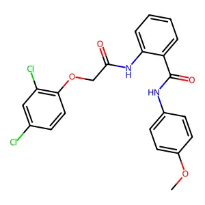 2-[[2-(2,4-dichlorophenoxy)acetyl]amino]-N-(4-methoxyphenyl)benzamide structure