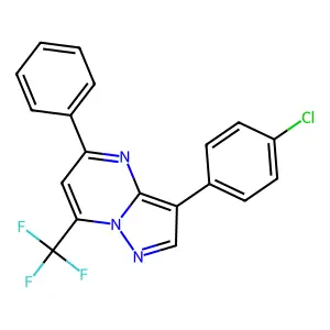 3-(4-Chlorophenyl)-5-phenyl-7-(trifluoromethyl)pyrazolo[1,5-a]pyrimidine structure