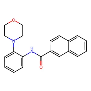 N-[2-(4-morpholinyl)phenyl]-2-naphthamide structure