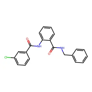 N-benzyl-2-[(3-chlorobenzoyl)amino]benzamide structure