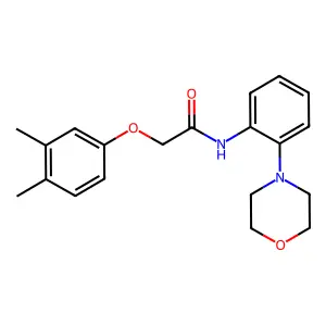 2-(3,4-dimethylphenoxy)-N-(2-morpholin-4-ylphenyl)acetamide structure