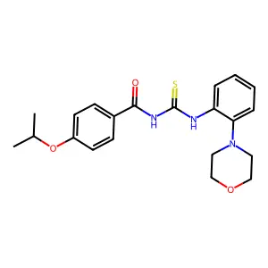 N-[(2-morpholin-4-ylphenyl)carbamothioyl]-4-propan-2-yloxybenzamide structure