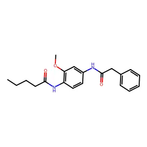 N-{2-methoxy-4-[(phenylacetyl)amino]phenyl}pentanamide structure