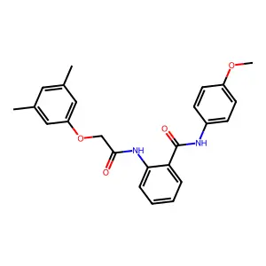 2-[[2-(3,5-dimethylphenoxy)acetyl]amino]-N-(4-methoxyphenyl)benzamide structure