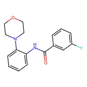3-fluoro-N-(2-morpholin-4-ylphenyl)benzamide structure