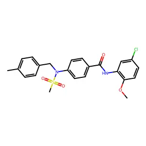 N-(5-chloro-2-methoxyphenyl)-4-[(4-methylbenzyl)(methylsulfonyl)amino]benzamide structure