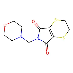p-Dithiin-2,3-dicarboximide, 5,6-dihydro-N-(morpholinomethyl)- structure