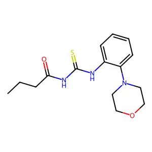 N-[(2-morpholin-4-ylphenyl)carbamothioyl]butanamide structure