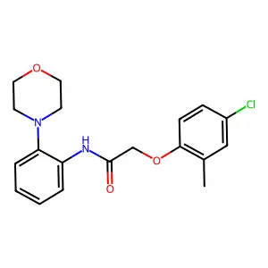 2-(4-chloro-2-methylphenoxy)-N-(2-morpholin-4-ylphenyl)acetamide structure