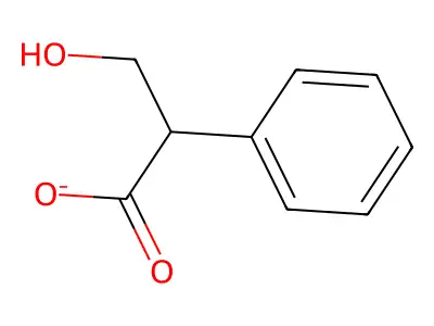 Tropic acid, (+)- structure