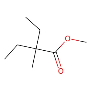Butanoic acid, 2-ethyl-2-methyl-, methyl ester structure