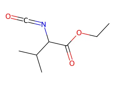 Ethyl 2-isocyanato-3-methylbutanoate structure