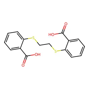 2-[2-(2-Carboxyphenyl)sulfanylethylsulfanyl]benzoic acid structure