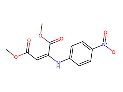 1,4-Dimethyl 2-[(4-nitrophenyl)amino]but-2-enedioate structure